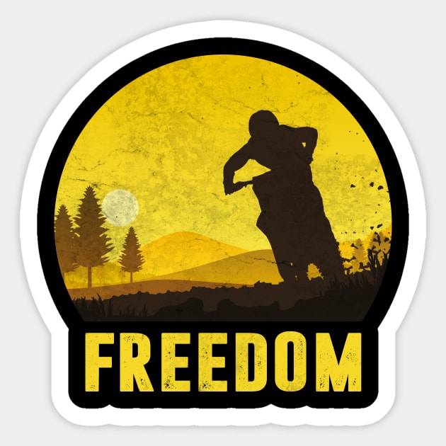 Freedom Motocross Dirtbike Motorcycle Lover Sticker by funkyteesfunny